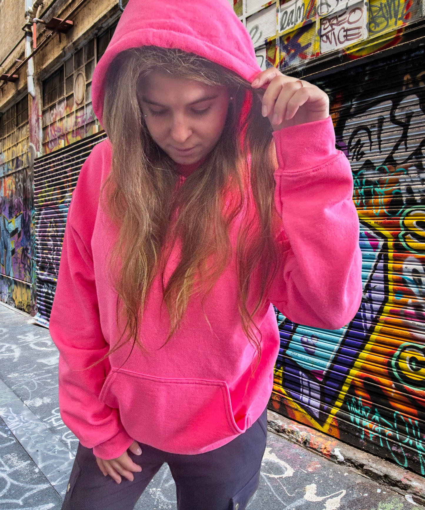 Coton ouaté de couleur avec capuchon (Kangourou/Hoodie)