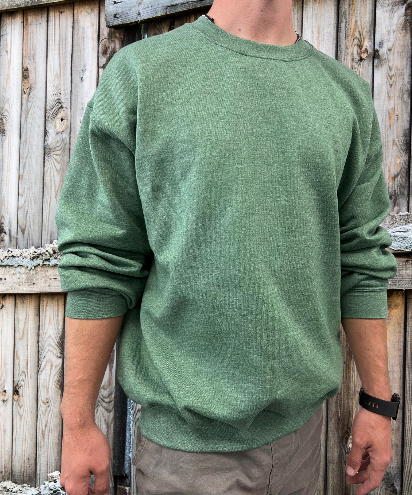 Chandail coton ouaté à col rond (crewneck)