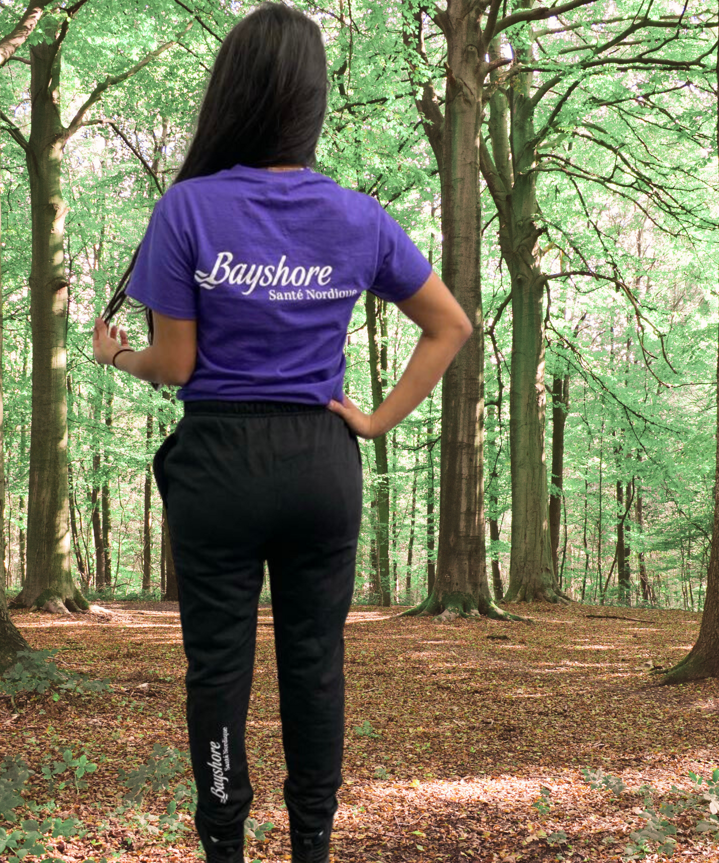 Pantalon jogging coton ouaté noir