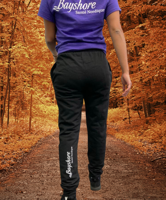 Pantalon jogging coton ouaté noir
