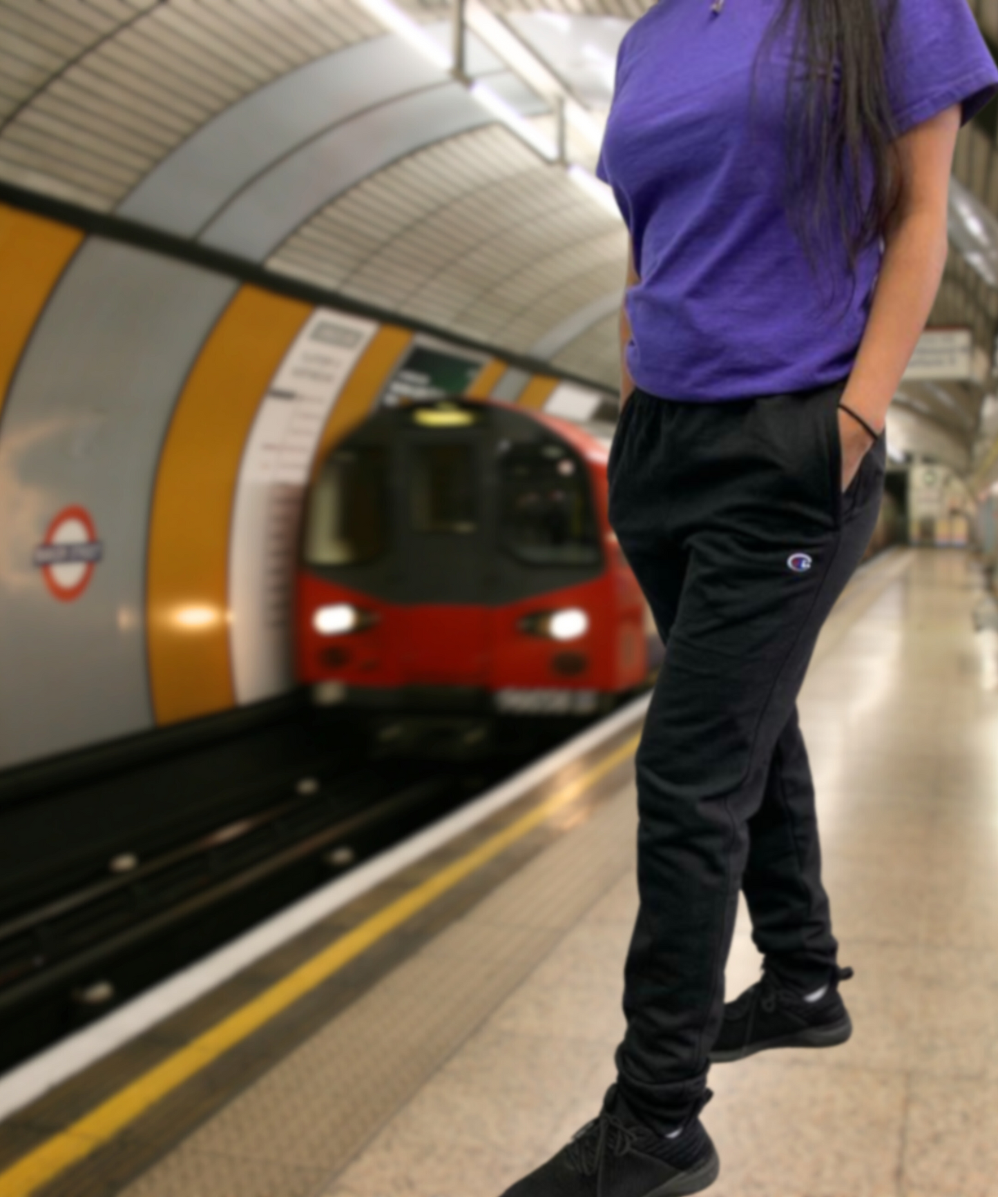 Pantalon jogging coton ouaté noir