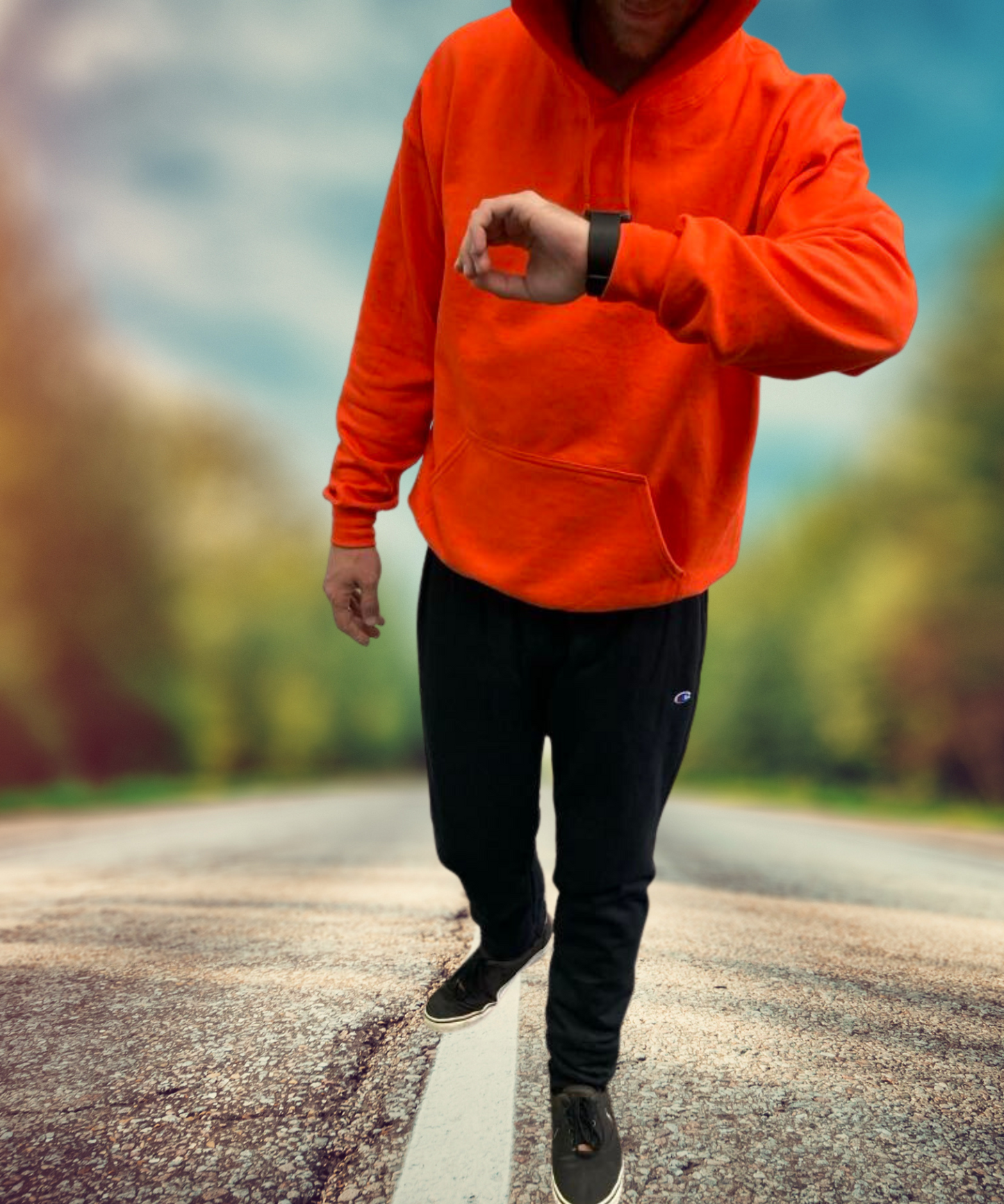Pantalon jogging coton ouaté noir