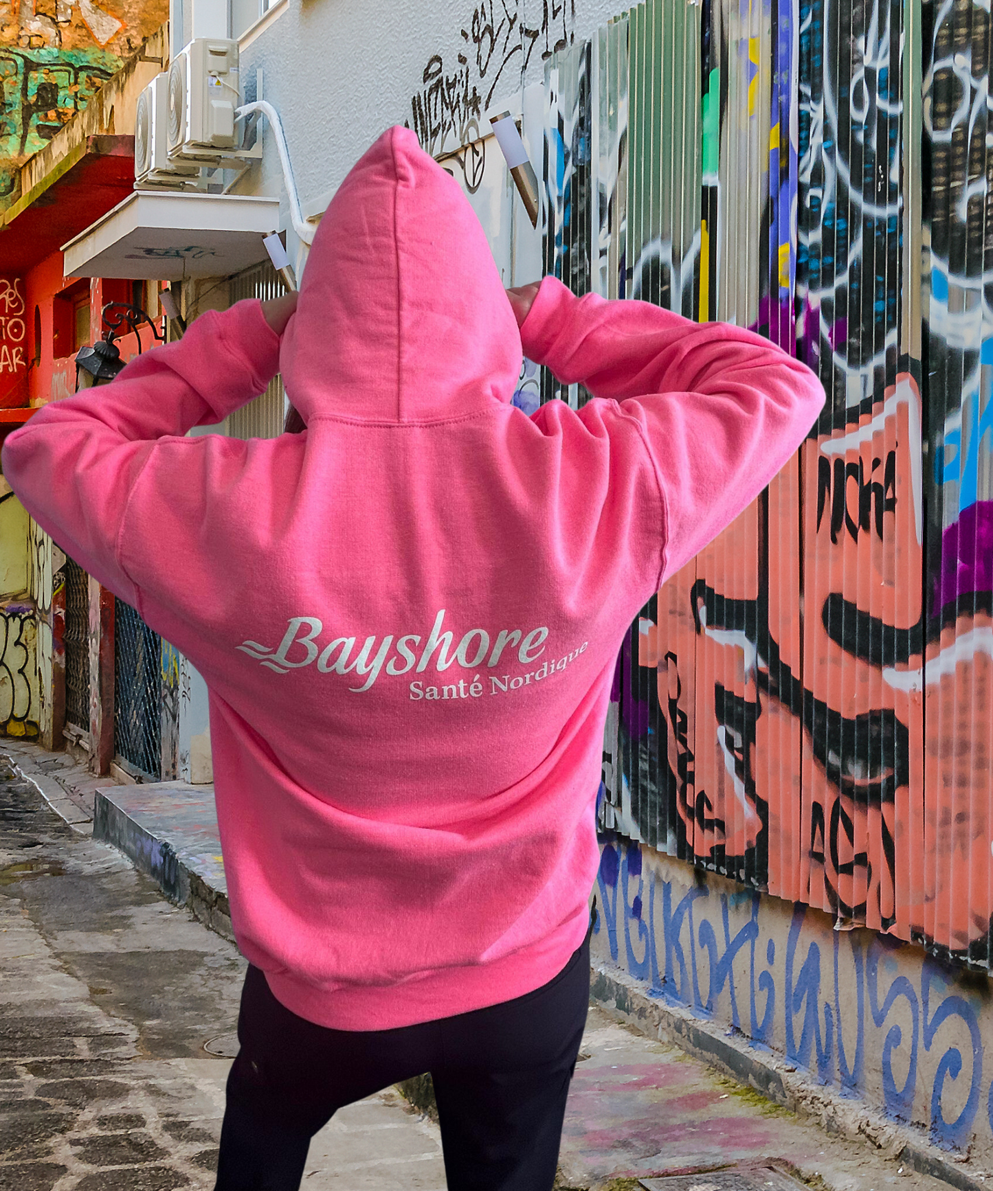 Coton ouaté de couleur avec capuchon  (Kangourou/Hoodie)